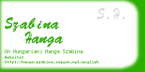 szabina hanga business card